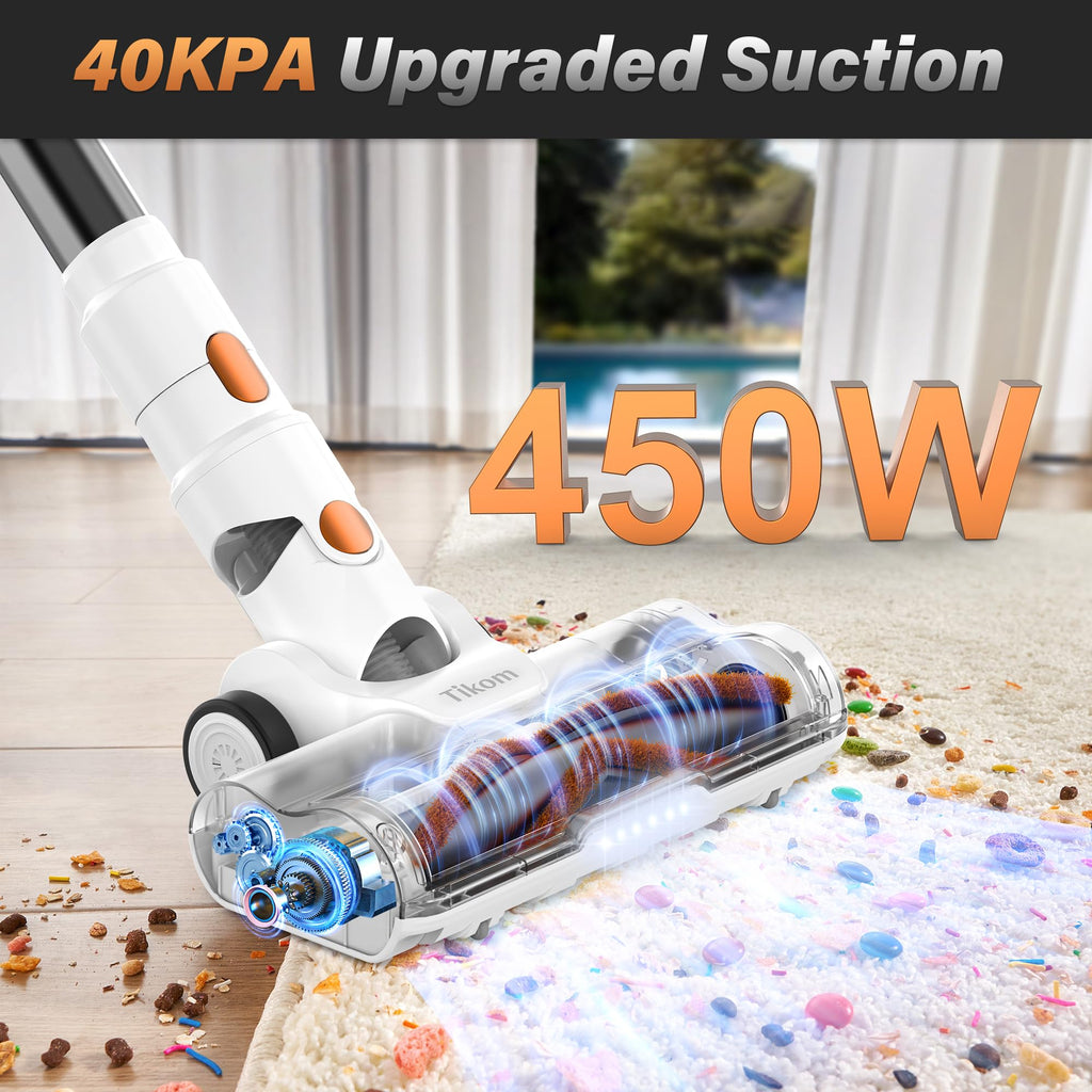Cordless Stick Vacuum Cleaner 40000Pa Lightweight Handheld K7935