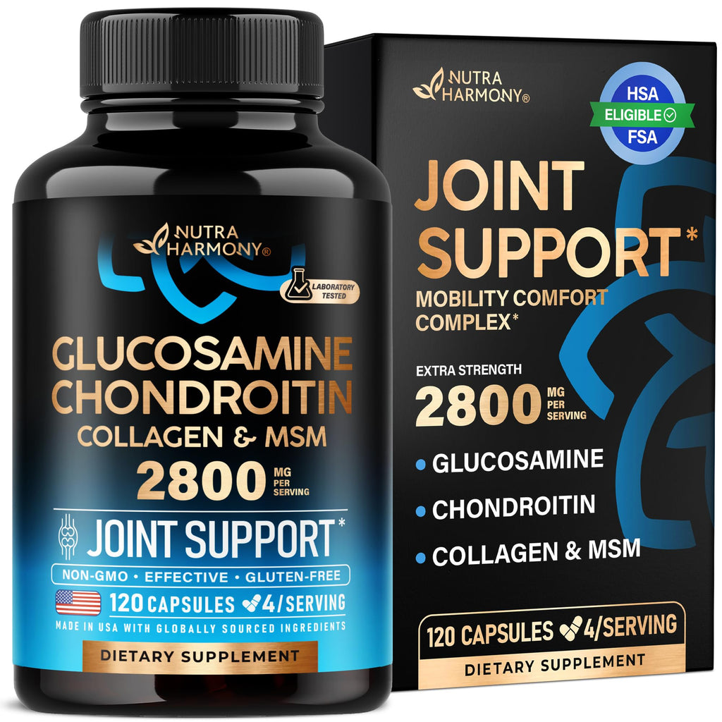 Glucosamine Chondroitin MSM Collagen 2800 mg 120 Caps Q325