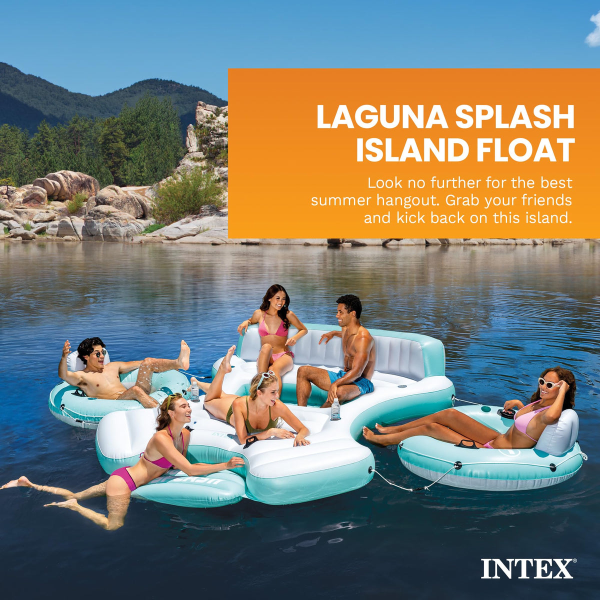 Inflatable Pool Island Raft Y56367