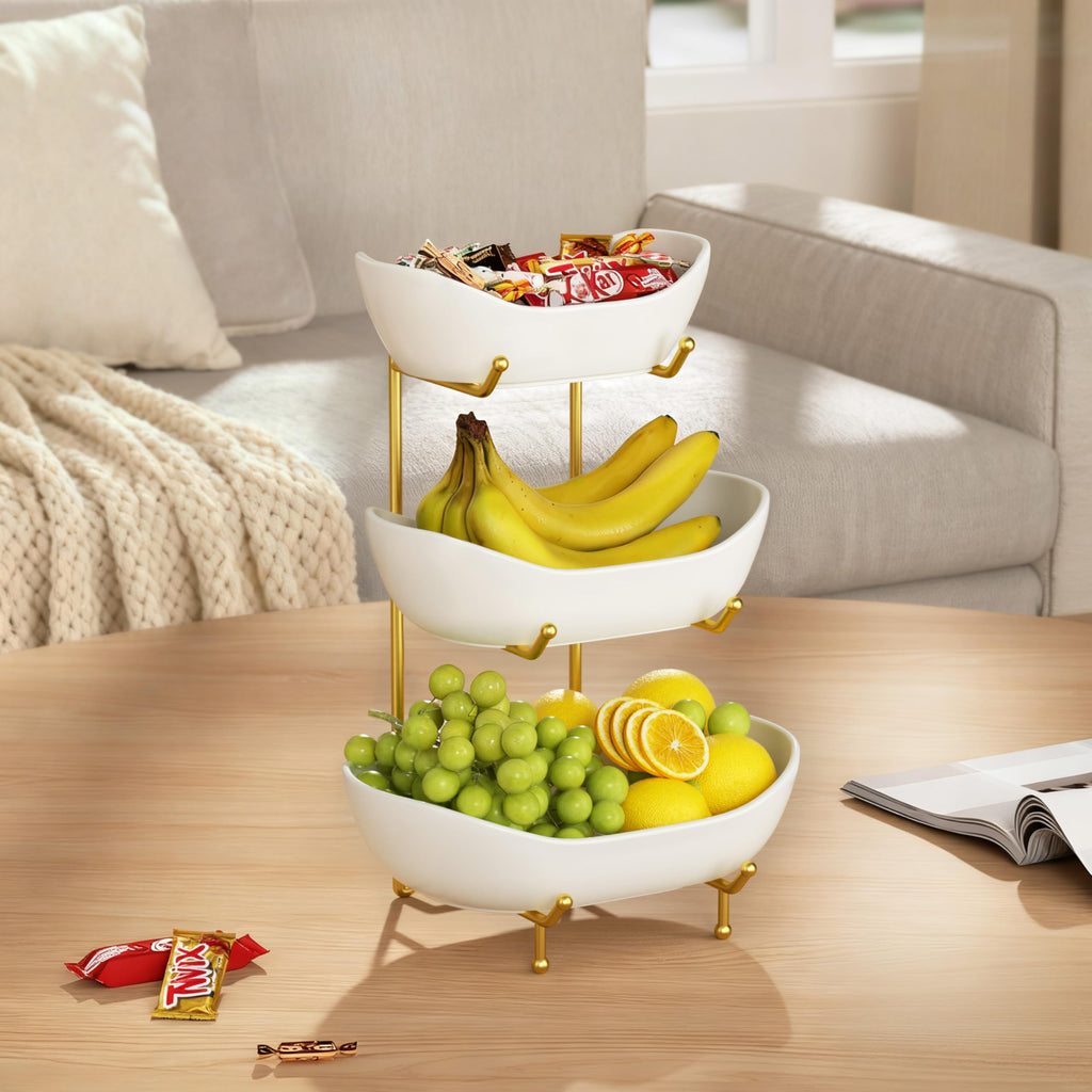 Ceramic 3 Tier Fruit Bowl F24681