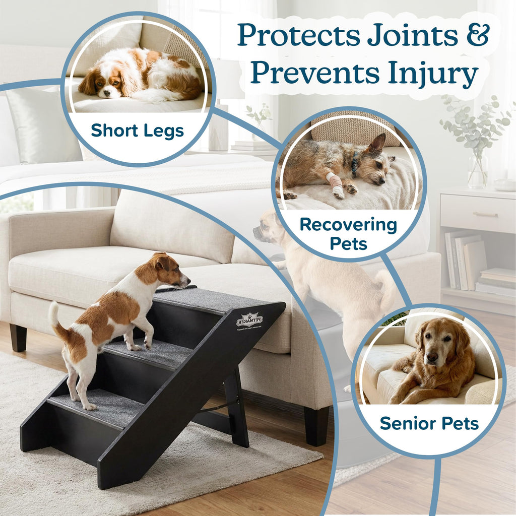 Foldable Nonslip 3-Step Pet Stairs L490