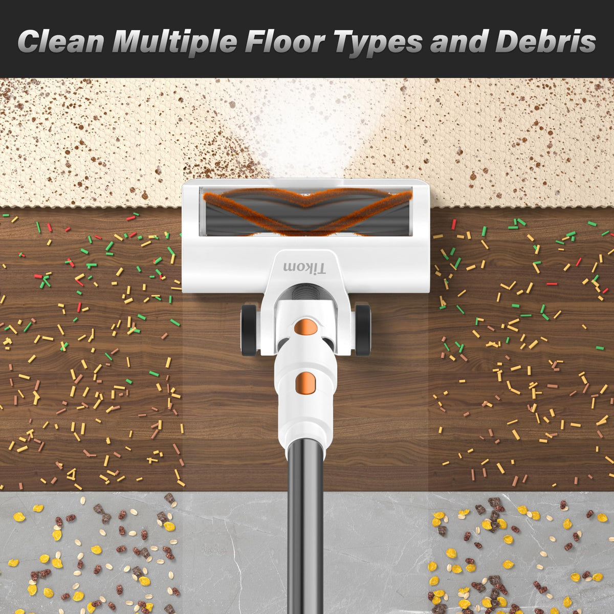 Cordless Stick Vacuum Cleaner 40000Pa Lightweight Handheld K7935