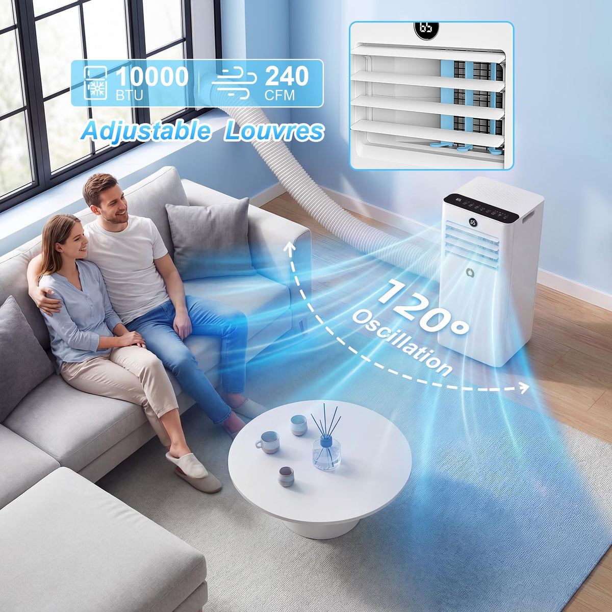 10000Btu 3 in 1 Portable Air Conditioner Q6648