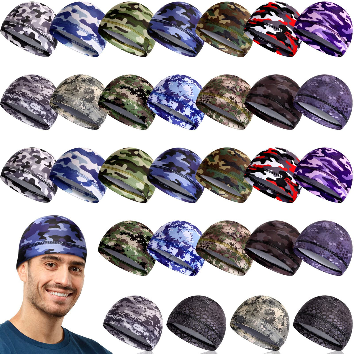 30 Pcs Cooling Skull Cap B87875