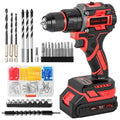 21V Brushless Cordless Drill Set with Charger, 3/8" Keyless Chuck, 87Pcs Accessories Y3742