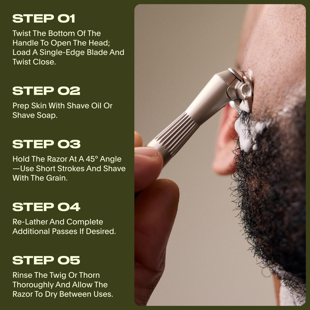 Black All-Metal Single Blade Razor R399