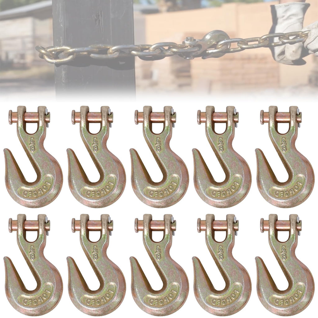3/8" Grade 70 Clevis Grab Hooks, 10 Pack L47767
