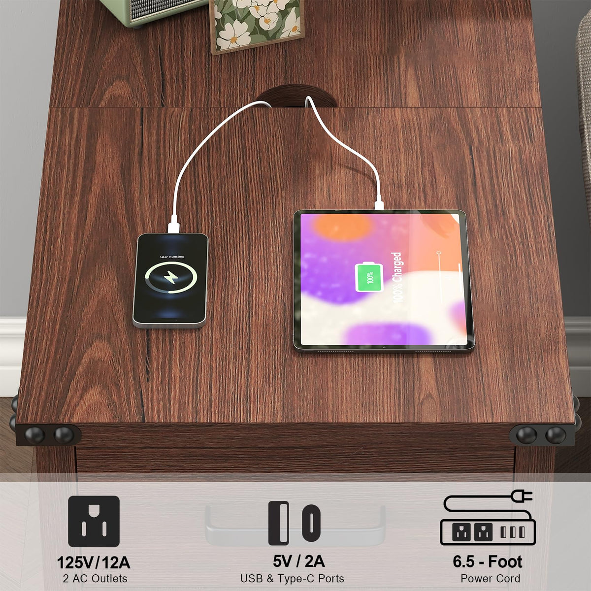 End Table with Charging Station O99510