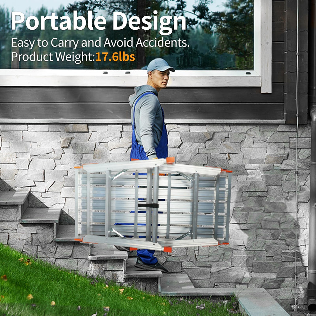 Adjustable Aluminum Folding Work Platform 330 lbs Capacity S25750