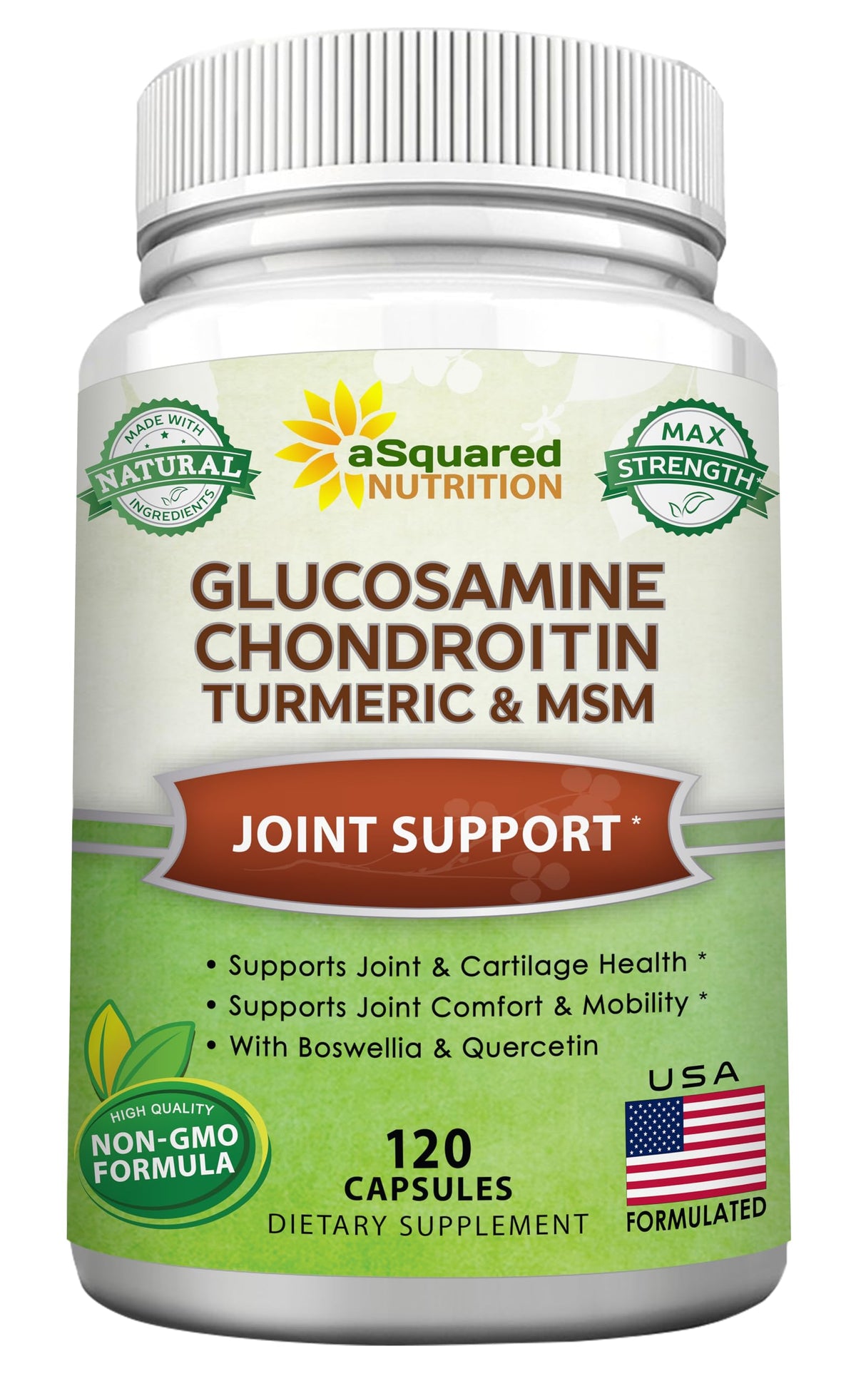 Glucosamine Chondroitin Turmeric MSM Boswellia 120 Capsules Supplement N19521