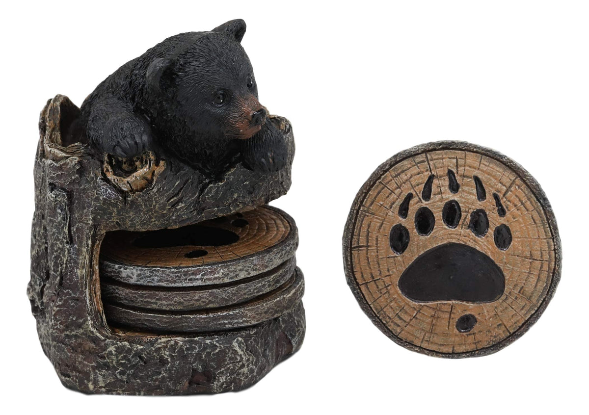 Black Bear Coaster Set with 4 Coasters N462979