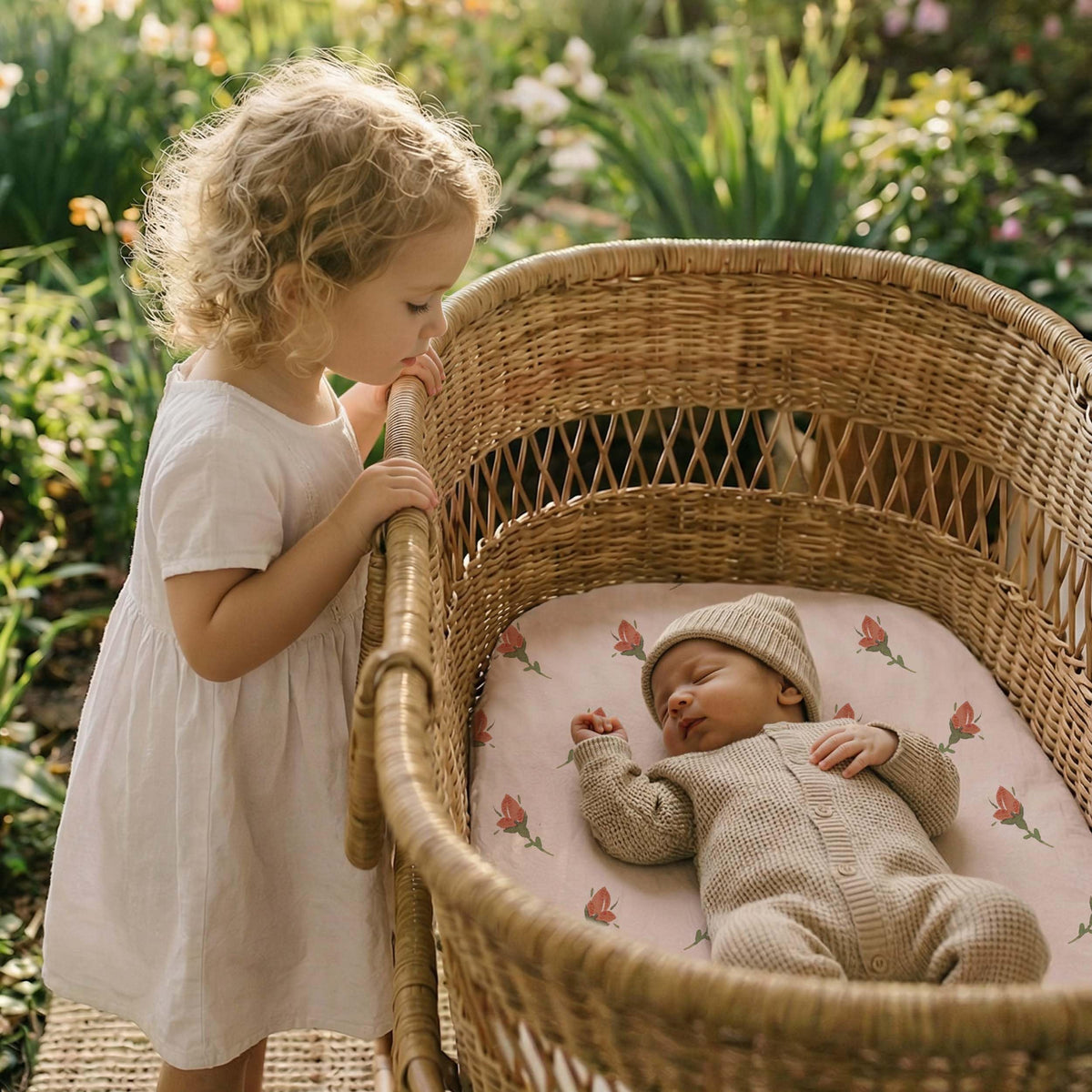 Baby Bedside Sleeper Bassinet Sheets 33x20 Inch 4 Pack M42593