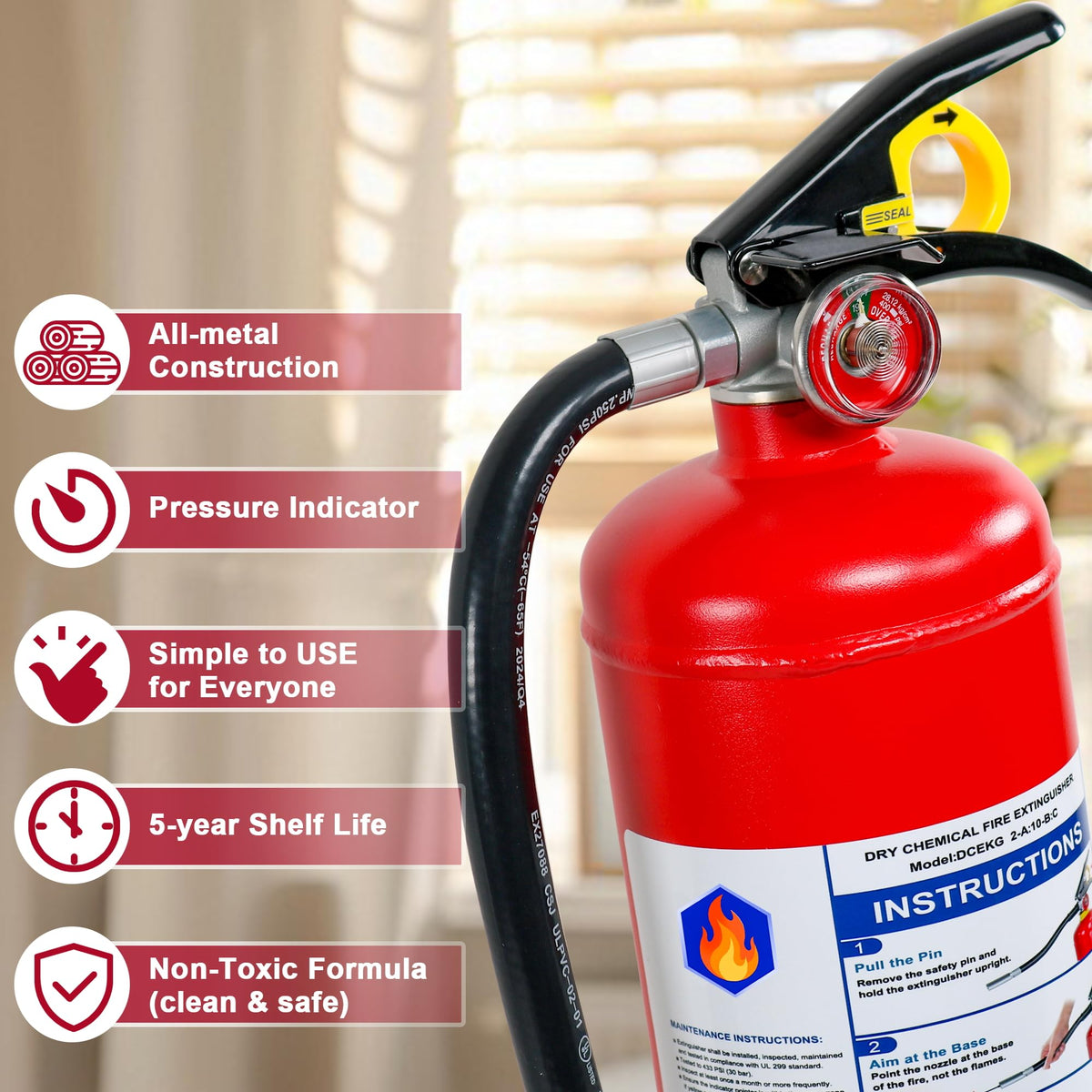 2-Pack 5 lb ABC Dry Chemical Fire Extinguishers T786