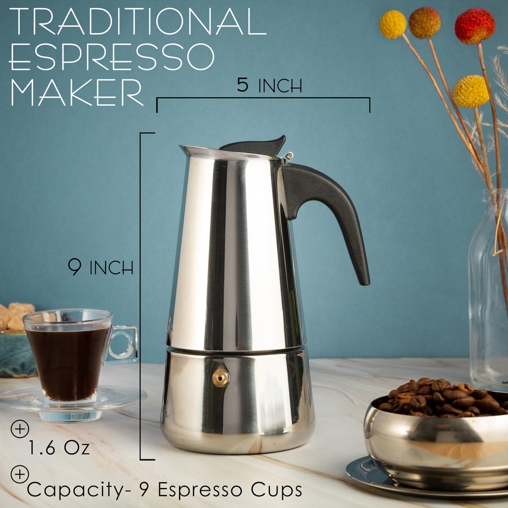 9 Cup Stainless Steel Moka Pot W397743