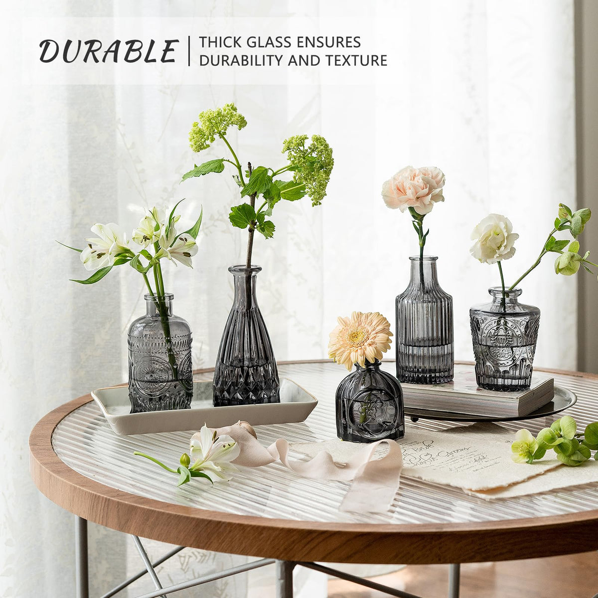 Glass Bud Vases Set of 12 F475