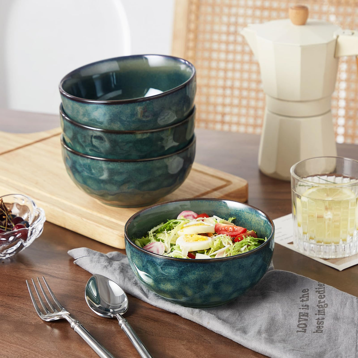 Ceramic Green Bowls Set of 4 S24441