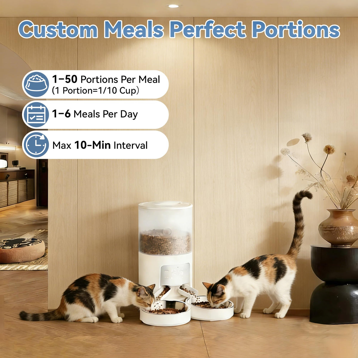 Automatic Cat Feeder 6L White U779343