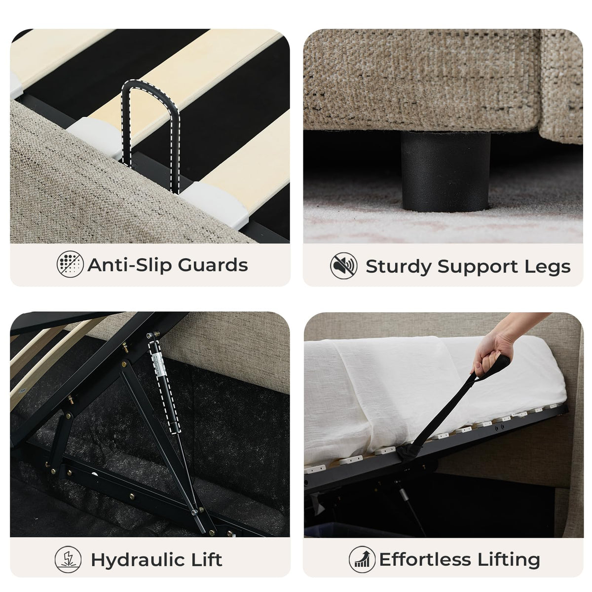Full Size Lift Up Storage Bed Frame U250926