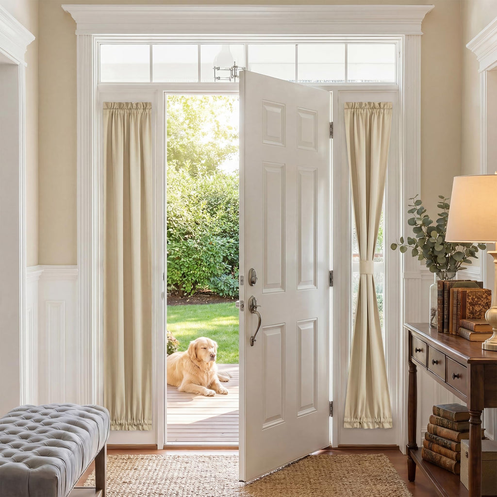 Sidelight Door Curtain 25" W x 72" L Biscotti Beige 1 Panel G981423