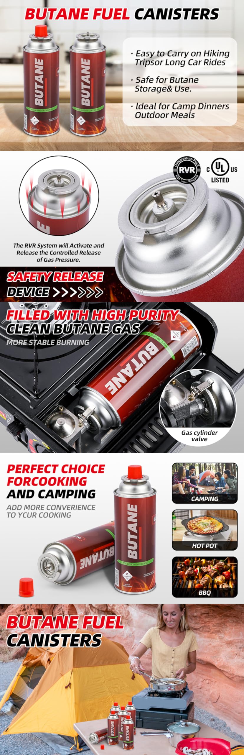 Butane Fuel Canister 12 x 8oz H315
