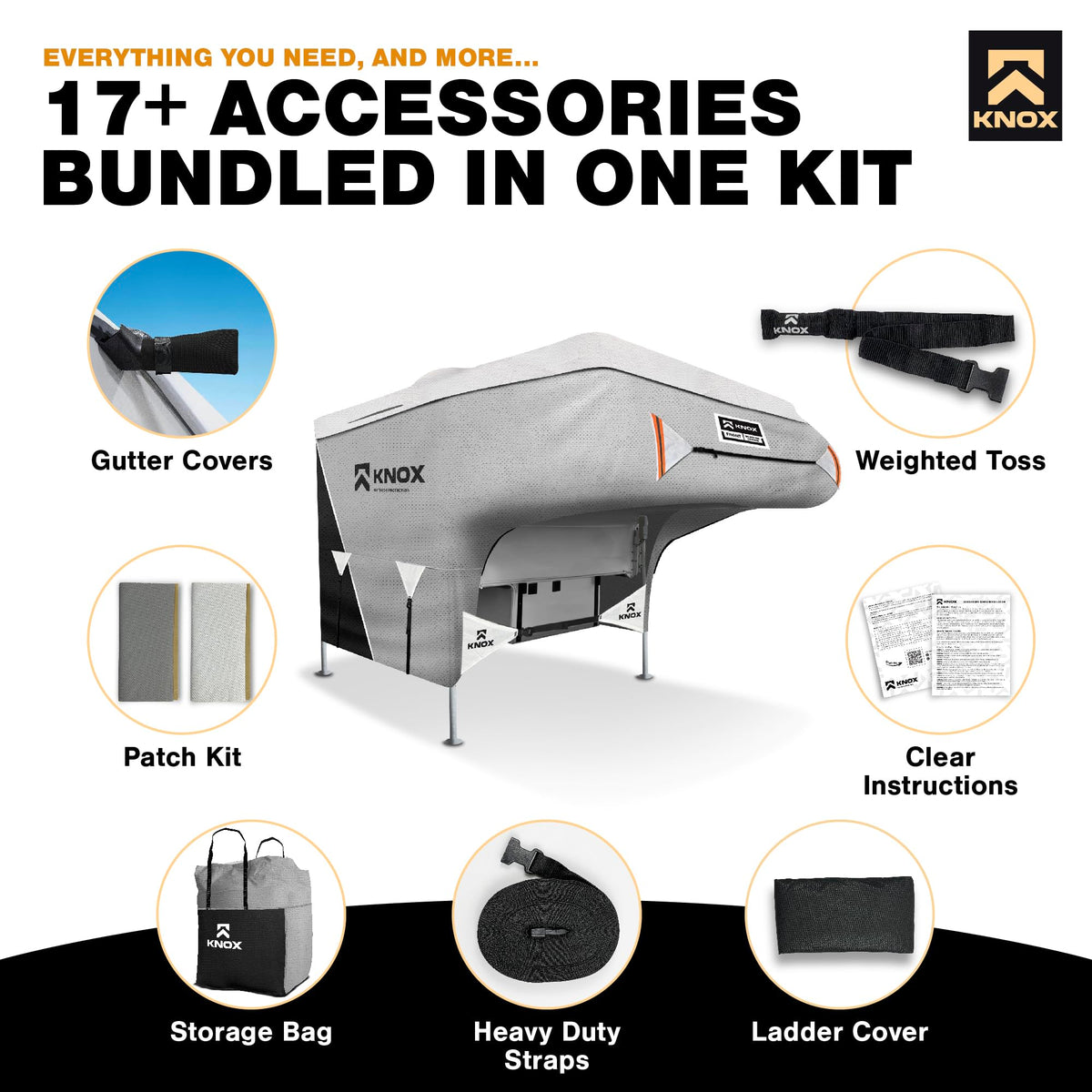 RV Truck Camper Cover with Ladder Cover and Gutter Cover O604348