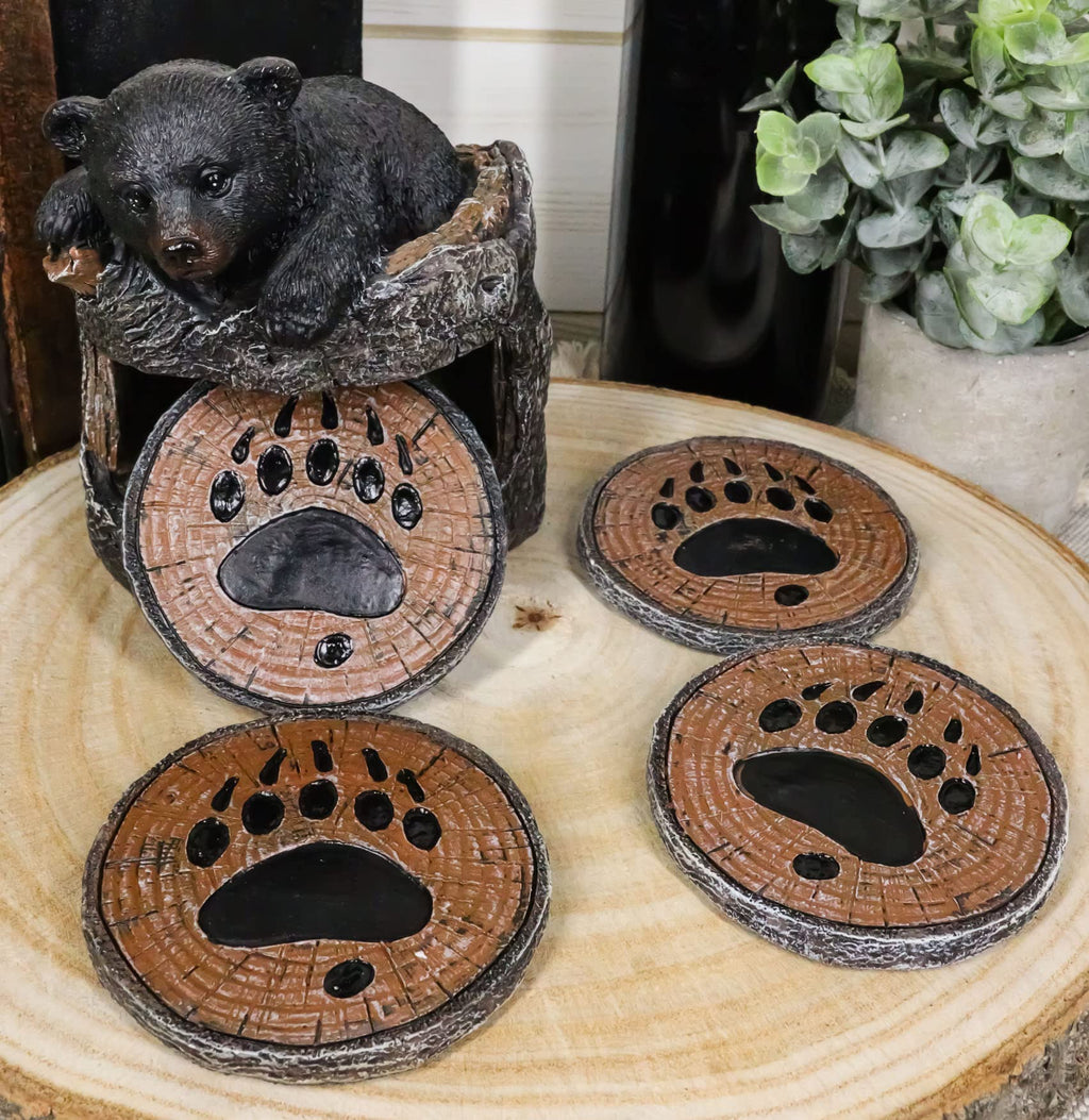 Black Bear Coaster Set with 4 Coasters N462979