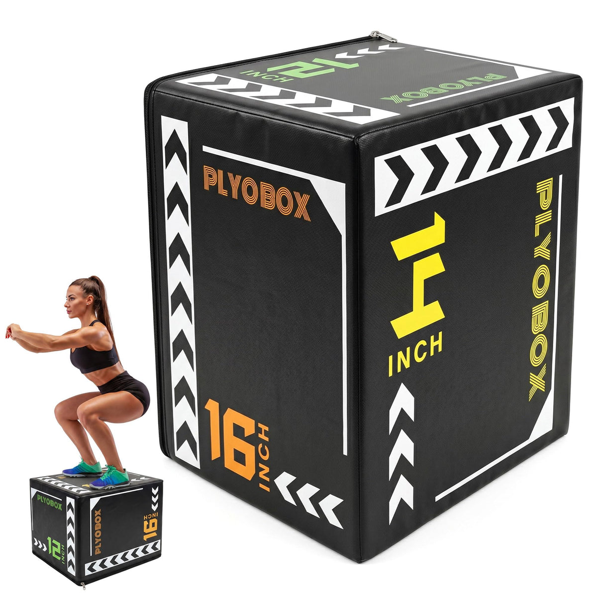 3 in 1 Foam Plyometric Jump Box, 12 14 16 Inch Soft Plyo Box C943