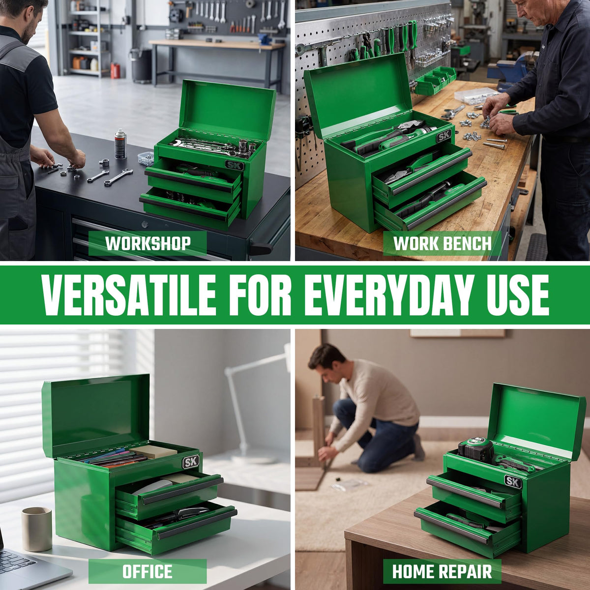 Mini Metal Tool Box with 2 Drawers V878