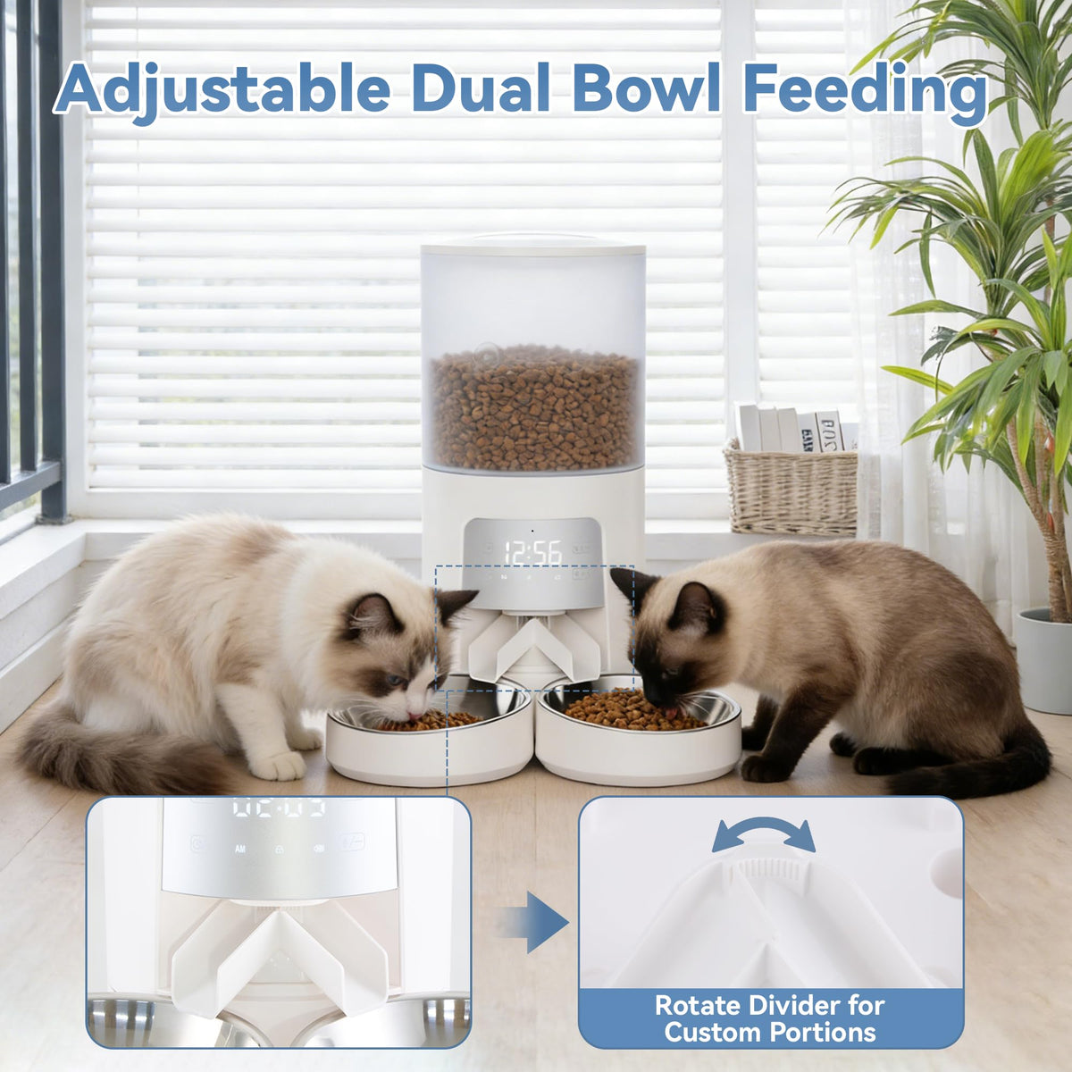Automatic Cat Feeder 6L White U779343