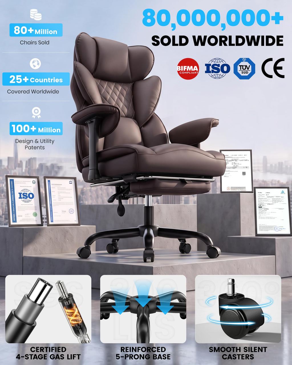 Office Chair with Adjustable Lumbar Support N416989