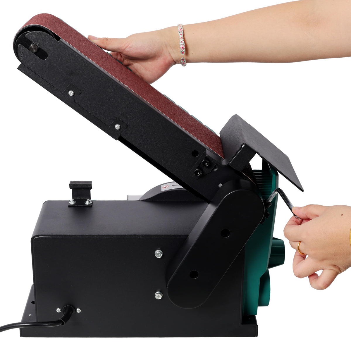 4" X 36" Belt and Disc Sander, 120V, Adjustable Tilt and Bevel Table C38796