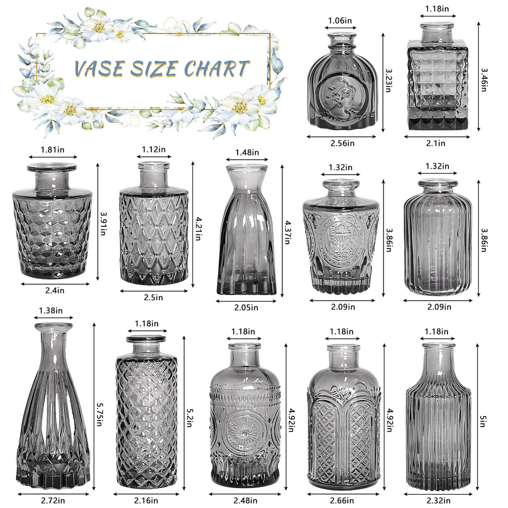 Glass Bud Vases Set of 12 F475
