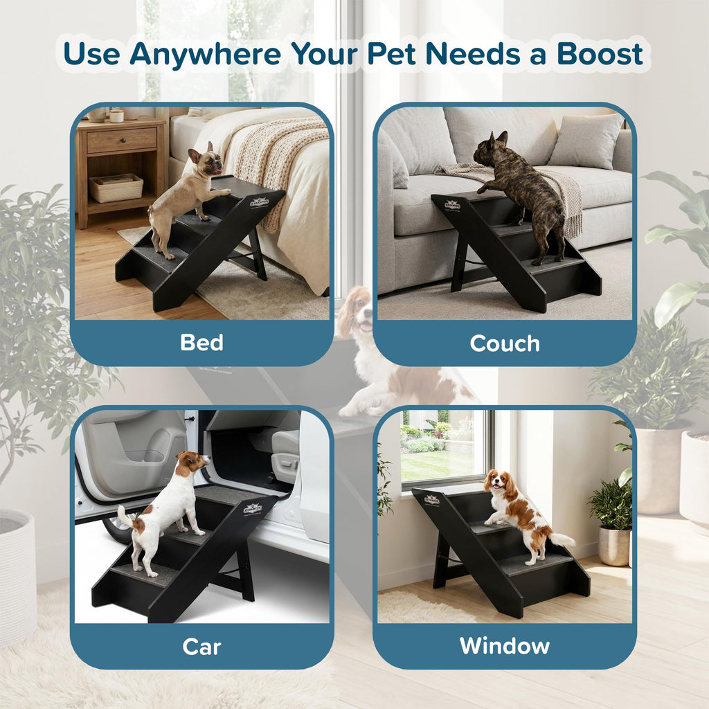 Foldable Nonslip 3-Step Pet Stairs L490