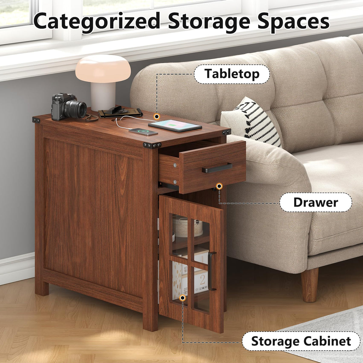 End Table with Charging Station O99510