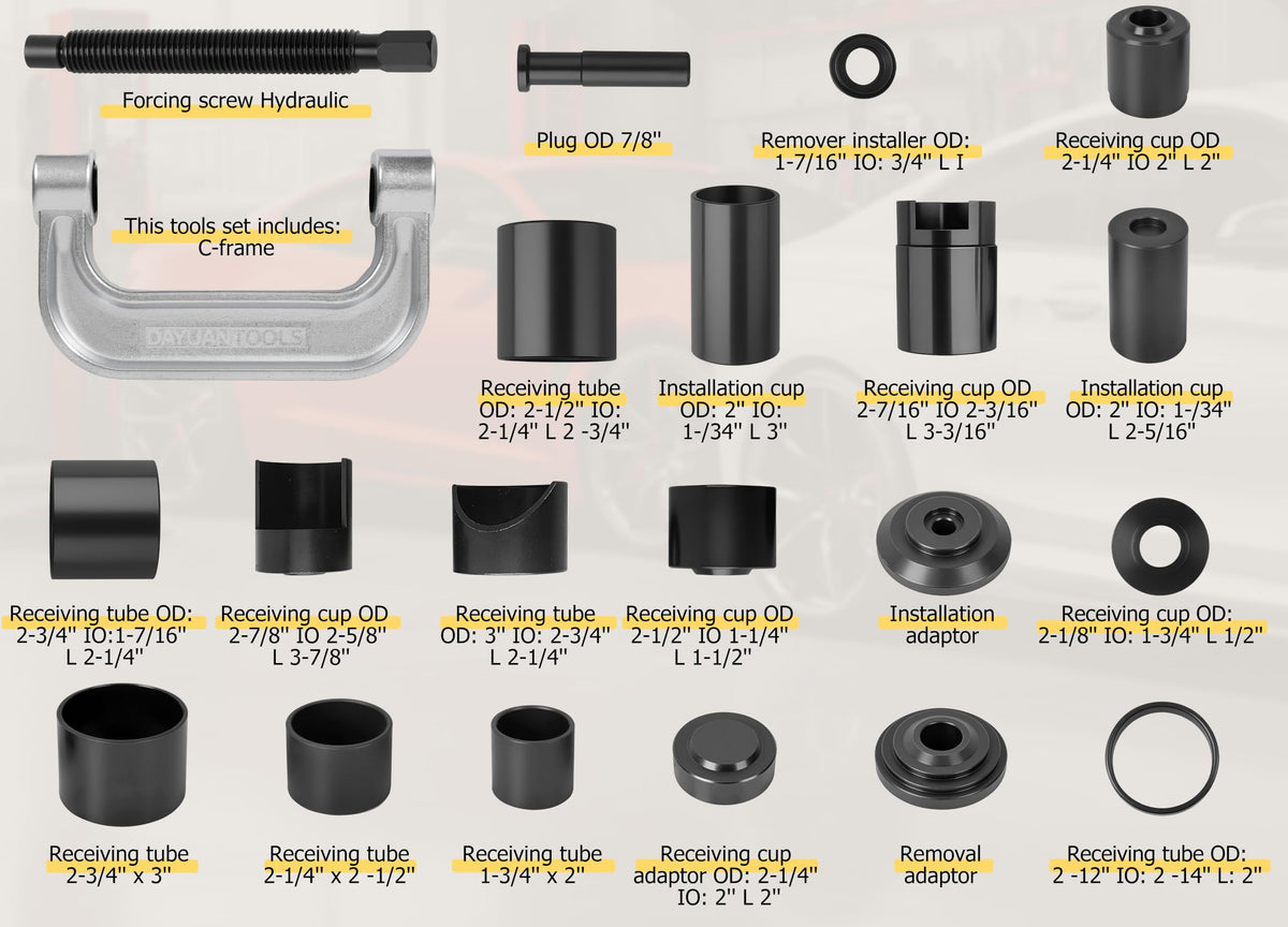 21 Pcs Ball Joint Press Service Kit O572027