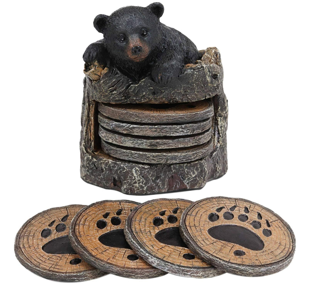 Black Bear Coaster Set with 4 Coasters N462979