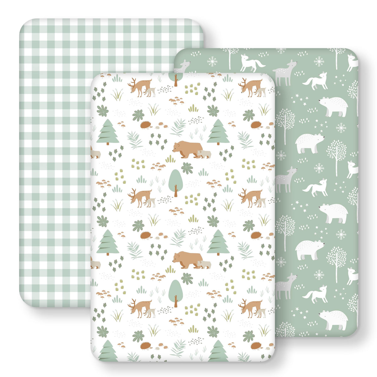 Fitted Bassinet Sheets 33”x20” 3-Pack A56283