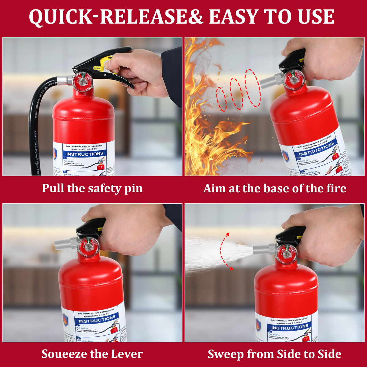 2-Pack 5 lb ABC Dry Chemical Fire Extinguishers T786