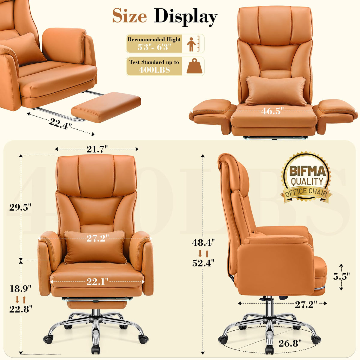 Brown Office Chair with Flip Armrests T236