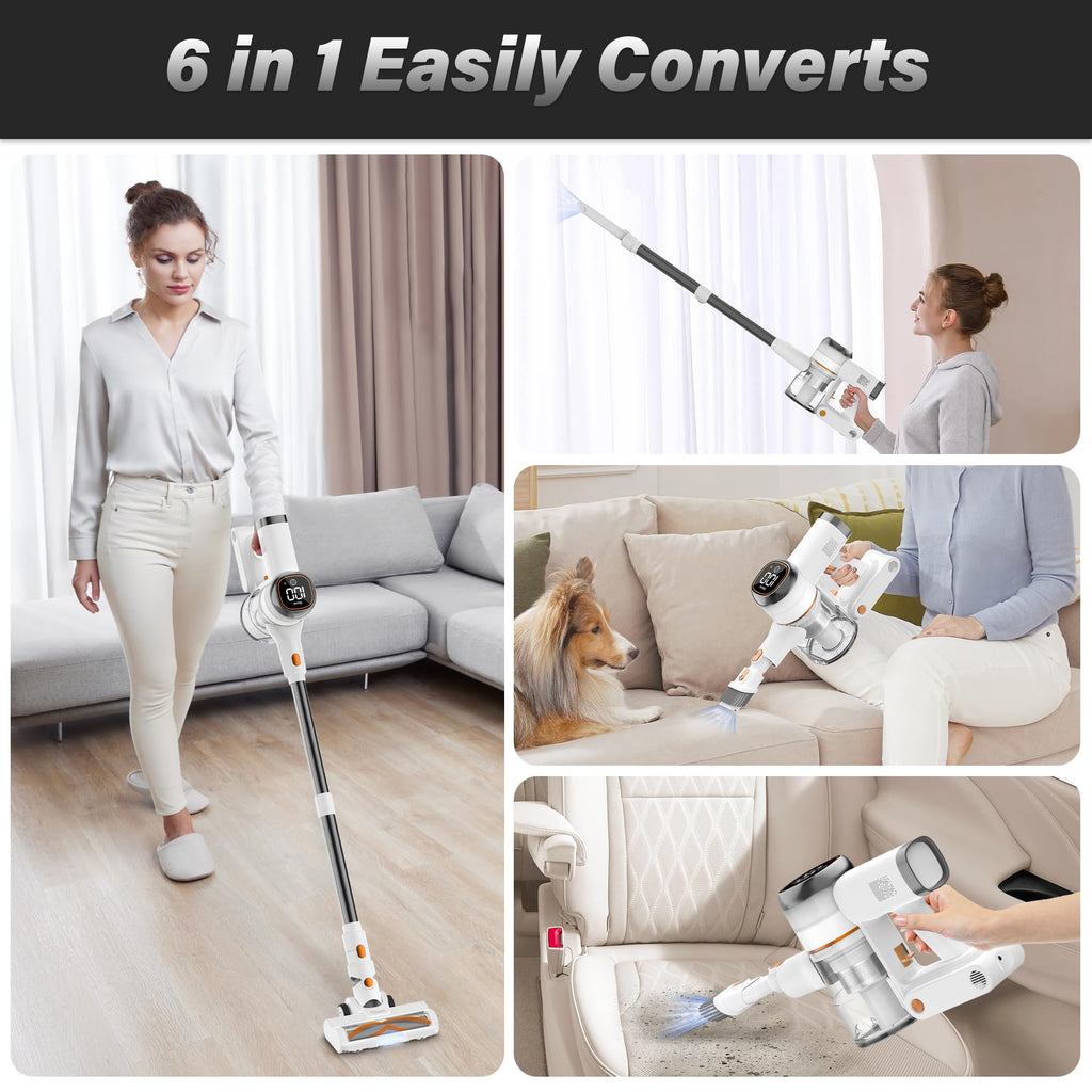 Cordless Stick Vacuum Cleaner 40000Pa Lightweight Handheld K7935