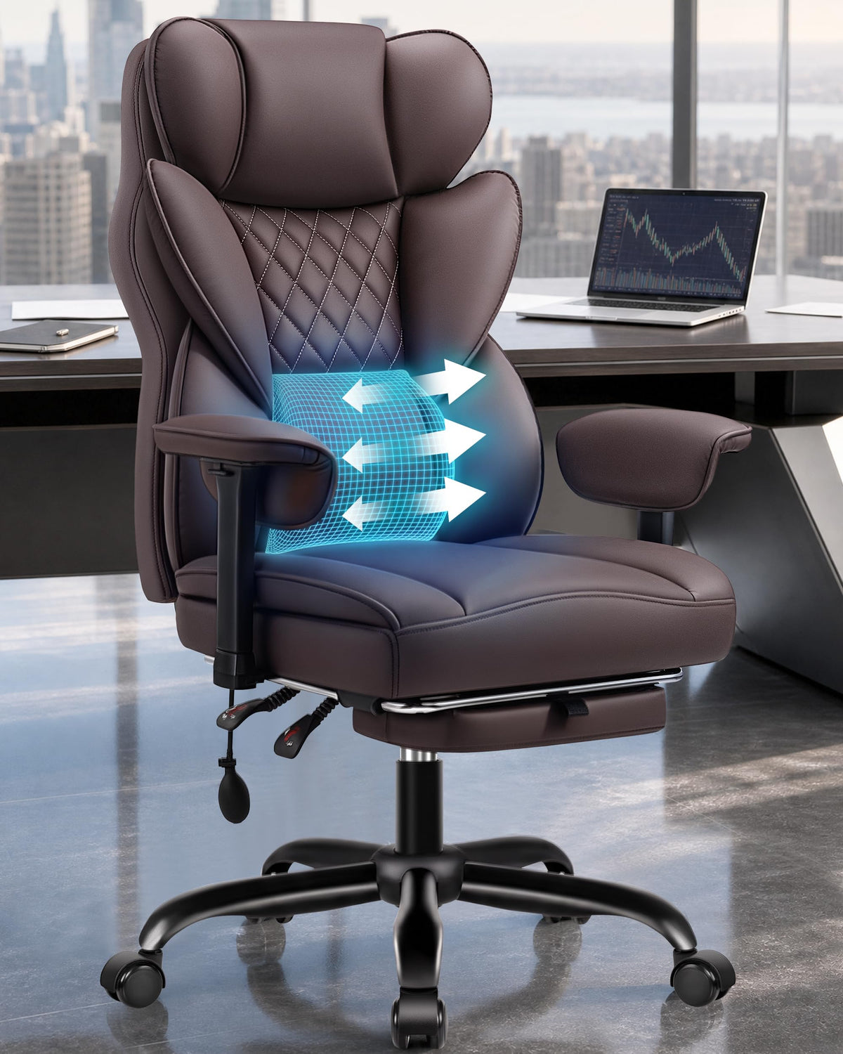 Office Chair with Adjustable Lumbar Support N416989
