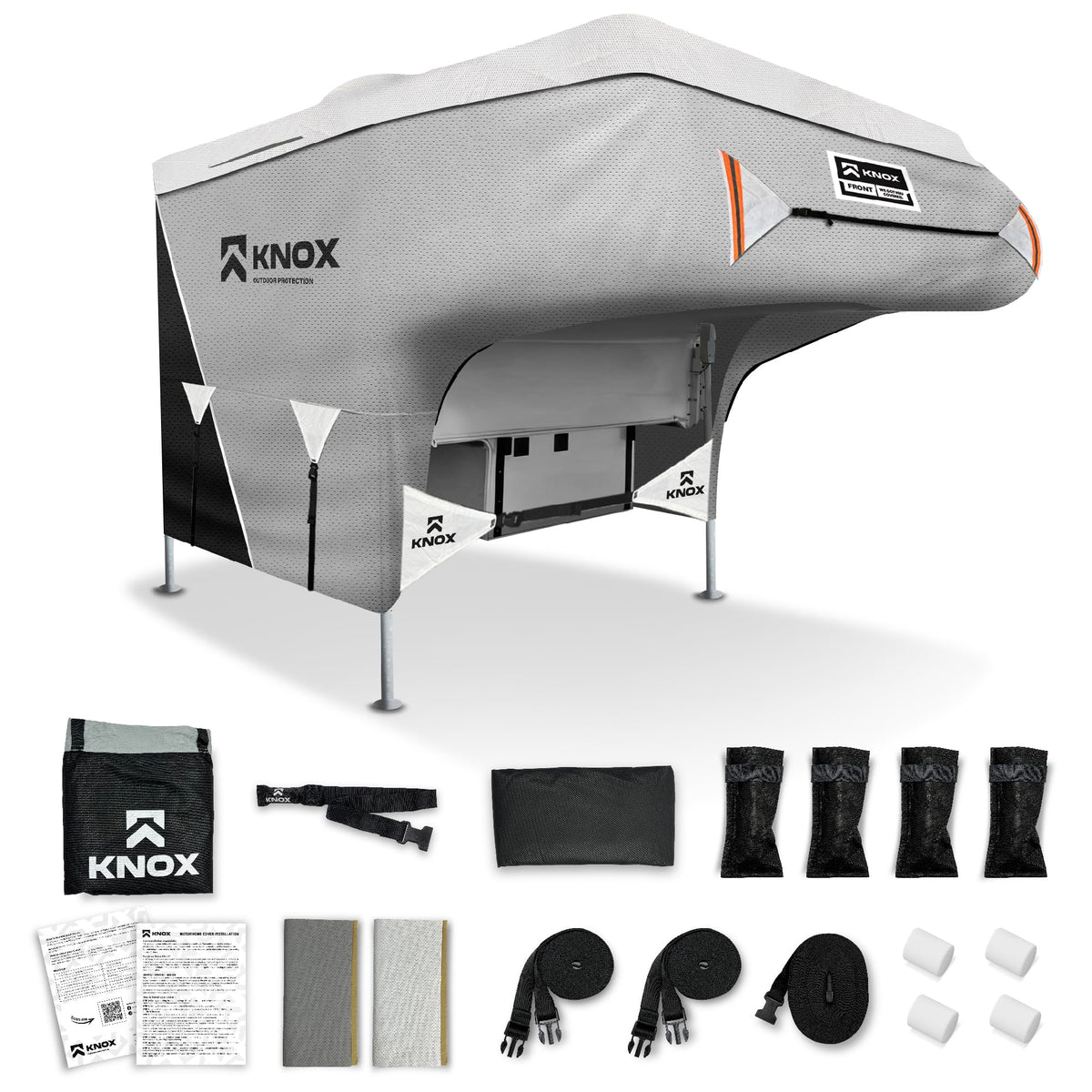 RV Truck Camper Cover with Ladder Cover and Gutter Cover O604348
