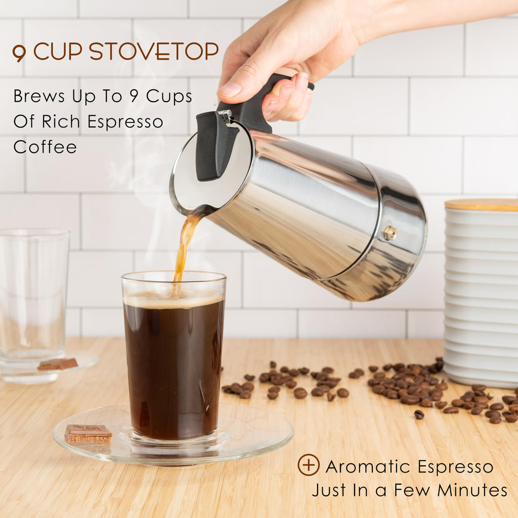 9 Cup Stainless Steel Moka Pot W397743