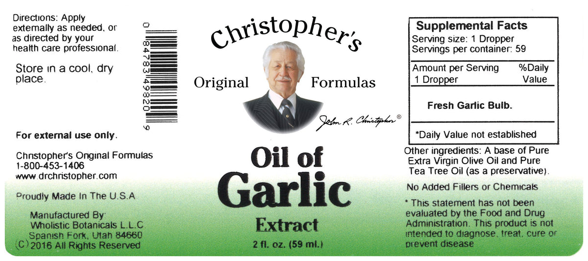 Garlic Oil Extract 2 oz Herbal Supplement M35186