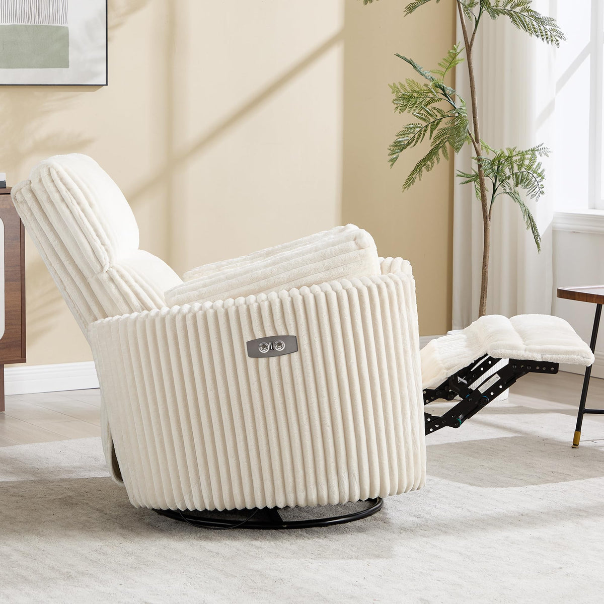 Power Recliner Swivel Glider Rocking Chair with USB Port E93967