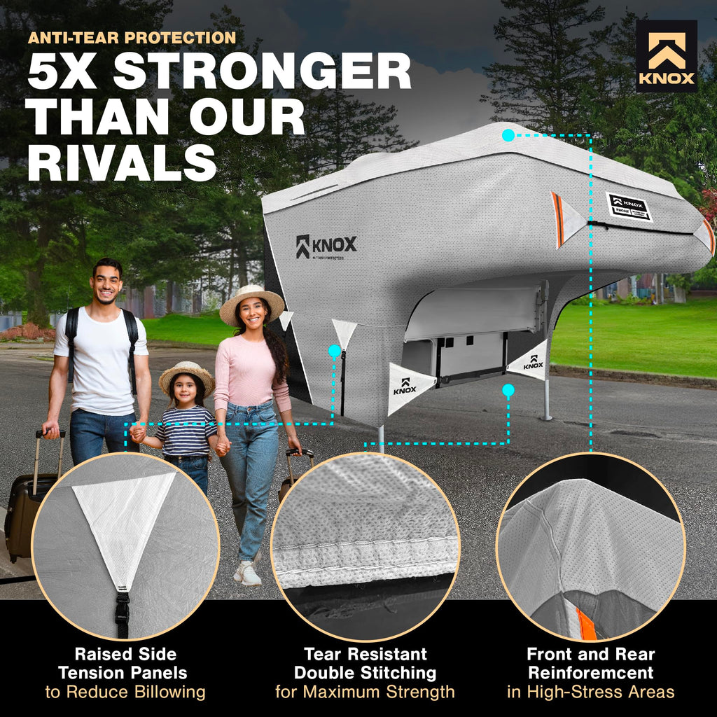 RV Truck Camper Cover with Ladder Cover and Gutter Cover O604348