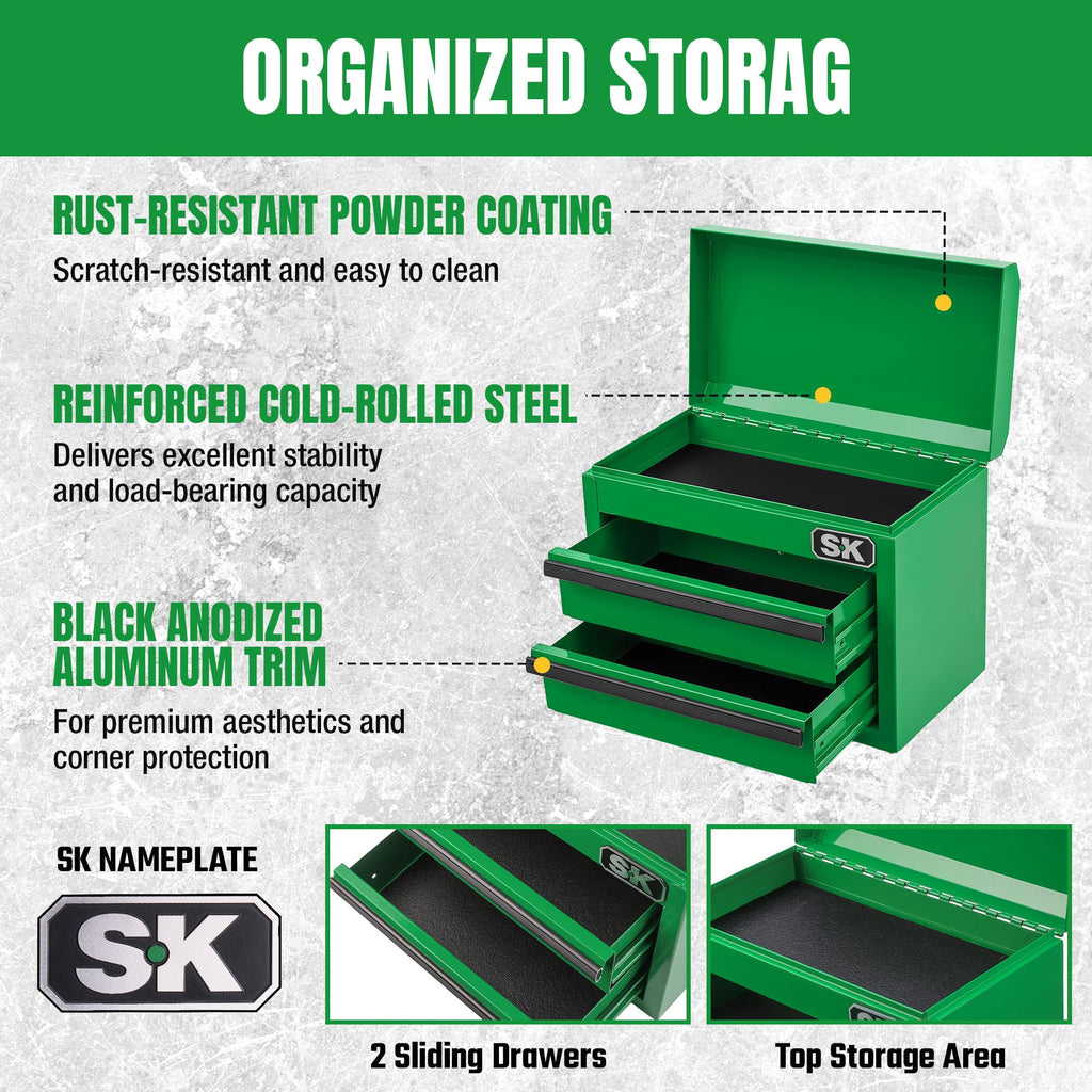 Mini Metal Tool Box with 2 Drawers V878